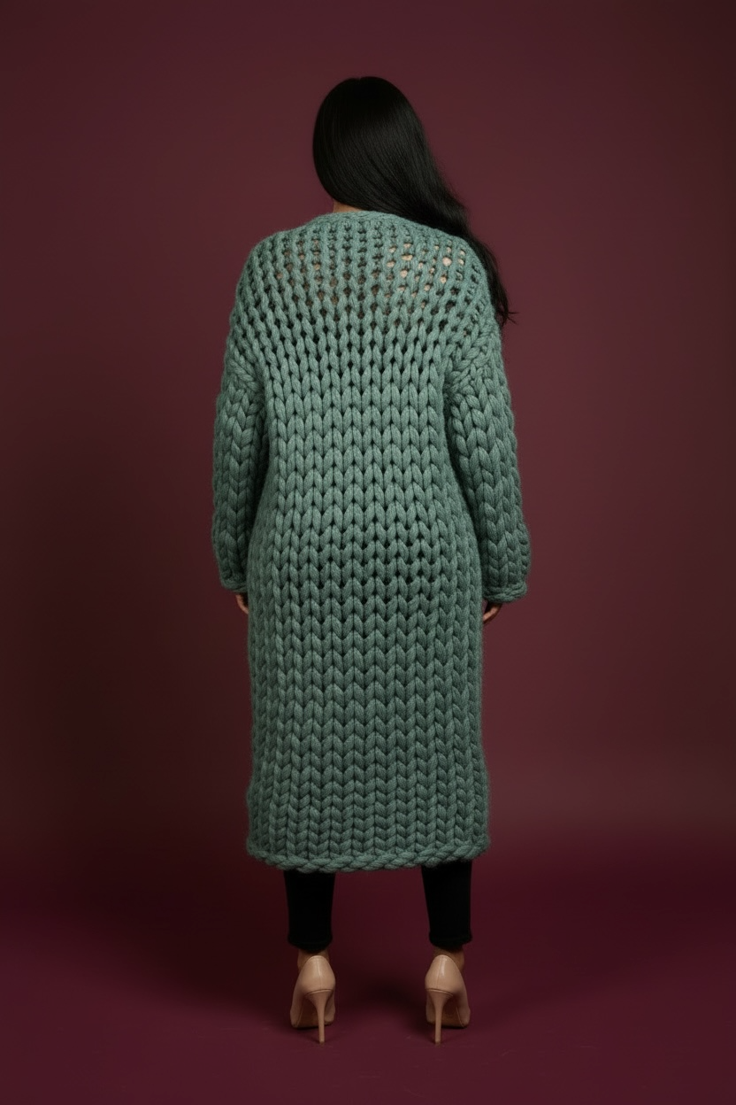 Manteau en laine vert