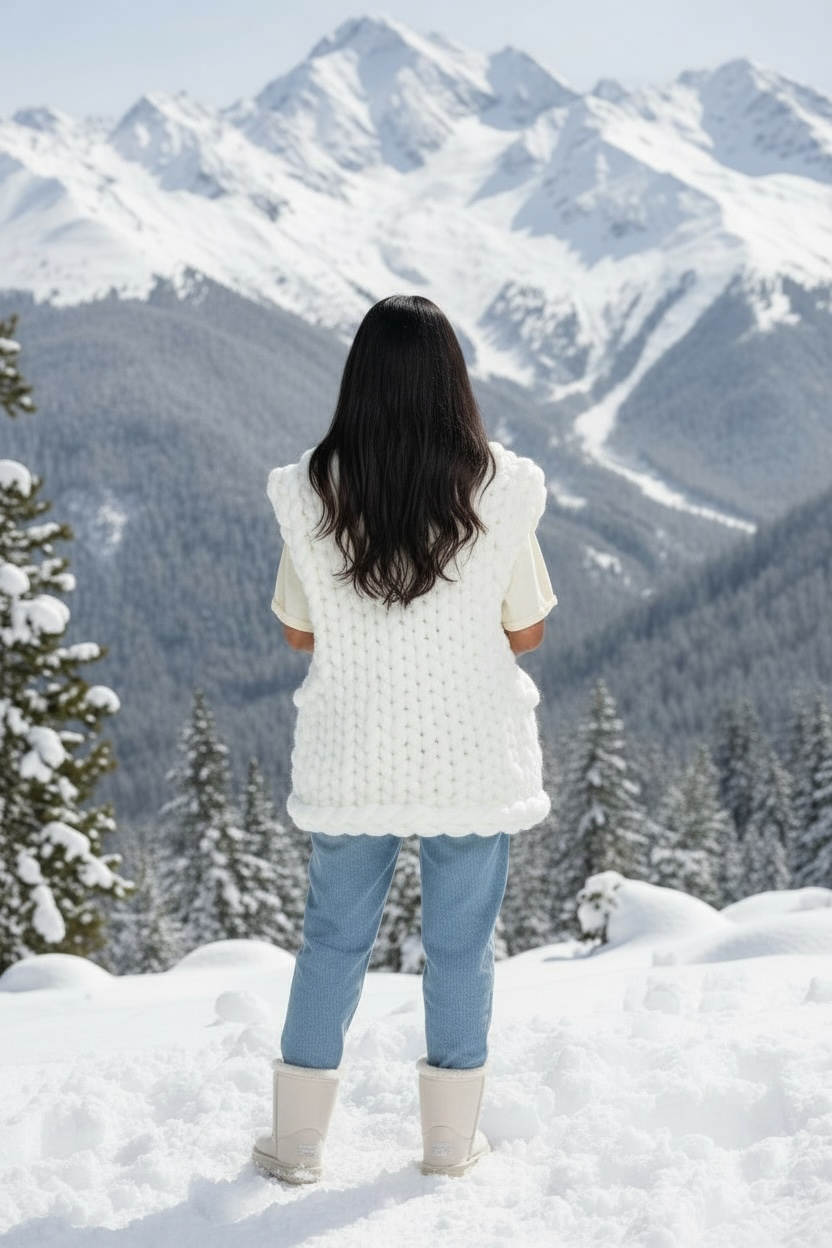 Veste Blanche sans manches