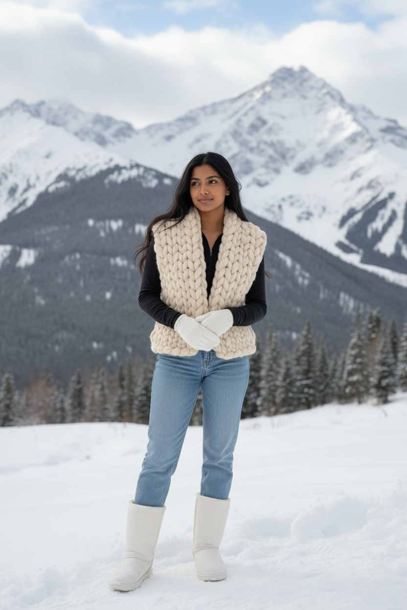 Veste Beige sans manches