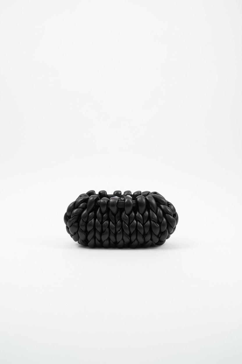 Pochette Ava Noir chromé